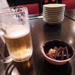 ジョッキ生とお通し