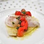 ペレグリーノ - 白甘鯛　新竹の子　フルーツトマト添え