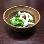 奥ながら - お通し／蛸頭とブロッコリーの和え