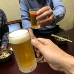 奥ながら - 乾杯ショットがズレてる（笑）