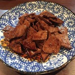 かはほり - 豚レバーの冷製・沙茶醤ソース/白灼猪肝（バイズオジューガン）