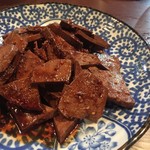 かはほり - 豚レバーの冷製・沙茶醤ソース/白灼猪肝（バイズオジューガン）