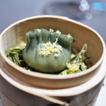 茶禅華 - 蒸し餃子　よもぎの香り