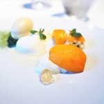 レフェルヴェソンス - 陽だまりの縁側〜　”ビワ・マンジェ”と甘酒のムース、抹茶ケック、品川萩の花のアイス