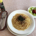 Sabou Nishimura - スパゲティ（和風きのこ）のセット