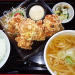 うどん万福 - 鶏から定食