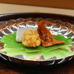 松川 - 鱧の焼き霜、バチコ、揚げトウモロコシ