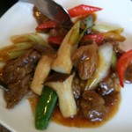 中国レストラン 雪園 - 牛肉のカキソース炒め