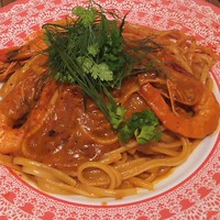リオ・ブルーイング・コー ビストロアンドガーデン 東京ミッドタウン - 天使海老のアメリケーヌリングイネ