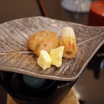 椿館 - 自家製陸奥湾ホタテのさつま揚げ