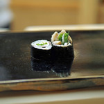 日本橋蛎殻町 すぎた - [ツマミ]酢締めにしたニシンと浅葱の巻物