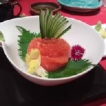 創作Dining Sushi　きくち - ③ｵﾘｰﾌﾞで育てられたｻｰﾓﾝ