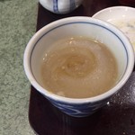 沢畔 - つゆに蕎麦湯を入れました