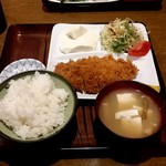 豆でん - 三元豚ローストンカツ定食1100円