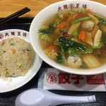 大阪王将 - 五目ラーメン、半チャーハン