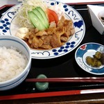 レストラン山水 - 生姜焼き定食