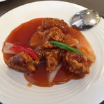 龍天楼 - セットの酢豚