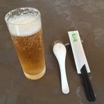 龍天楼 - グラスビール＝５００円