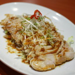 四川食府 - 蒸し鶏肉のネギソースかけ（２８０円）２０１７年５月