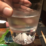 龍吟 - お水のグラスが富士山