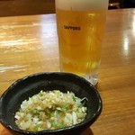 Yakiniku Tanka - 生ビール 486円 ・ お通し 280円