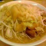 ラーメン二郎 - ラーメン豚入り 「ニンニクアブラ」(850円) 2017/05