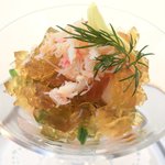 レストランひらまつ レゼルヴ - 特別ランチ<平日限定> 1980円 の海老と蟹のムース