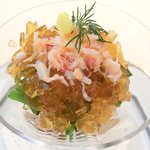 レストランひらまつ レゼルヴ - 特別ランチ<平日限定> 1980円 の海老と蟹のムース