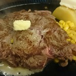 バッファローキング - 2017/5  リブロース400gミディアムレアー&ライス大盛り&大生ビール❤