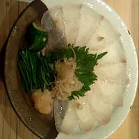 本等鮨 海馬 本店 - 平目の薄造り