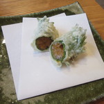 蕎麦切 森の - 雲丹の天ぷら