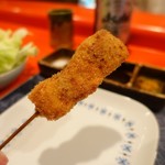 串の宝山 - マグロ漬けは辛子で♪