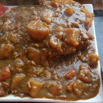 スーパーキッチン かさや - ジャンボチキンカツカレー大盛＋ルー大盛