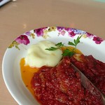 Pasta alla PUTTANESCA - 洋食屋さんの手作りハンバーグ。カットφ(．．)