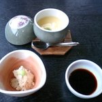 Katsugyo Ryouri Kabeshima - 始めに運ばれてくる茶碗蒸し等です。