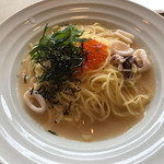 今日和 - 明太子とおくらの和風パスタ