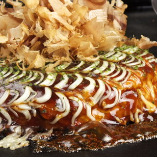 Fluffy Okonomiyaki filled with yam!