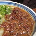 山ろく本店 - 肉うどんのアップ