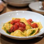 Alberini - スズキのラヴィオリ～チェリートマトとバジルのソース～