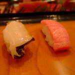 千取寿司 - アワビ、トロ