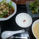 中国料理 藤菜 - 週替りランチ　小柱とレタスのオイスターソース