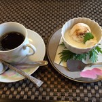 光大茶屋 - 杏仁豆腐とアイスのデザート