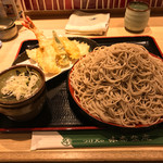 味奈登庵 - つけ天そば、大盛り！  