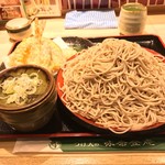 味奈登庵 - つけ天そば、大盛り！