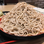 味奈登庵 - #食べログ的に撮るとこうなる。  
      大盛りは麺約550gとのこと、十分なボリュームなンであるが、前日の富士山盛りと比べてしまうと、寂しく見えてしまう。
      そンなことはないはずなンだけどね。
      はは。