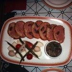 Societa - ハムと玉ねぎのパテ、京風ピクルス、砂肝のコンフィ