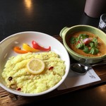 スプーンソング - ケーララ・チキン・カレー ＋ レモンライス(1,200円)