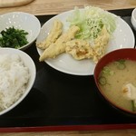 食事処 きたじま - 日替定食  600円  とり天でした