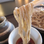 そば切りやすべえ - ﾁｮｺﾝと汁に浸けて･･ッズル～っと