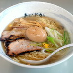 あじぶか - 鶏塩ラーメン￥800＆半熟煮玉子￥80